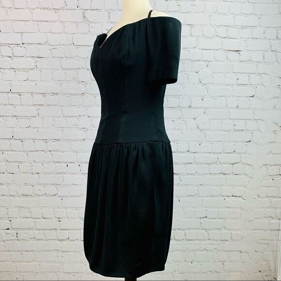 VTG 90s Nicole Miller/Anne Taylor Drop Waist Cocktail Dress - Picture 4 of 14